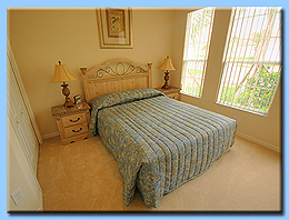 One of the five bedrooms in our Holiday Villa near Disney.